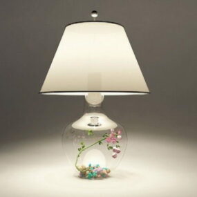 Living Room Clear Glass Table Lamp 3d model