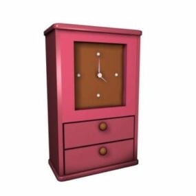 Clock Stand Box With Drawer 3d model