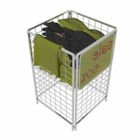 Supermarkt-Kleideraufbewahrungskorb 3D-Modell