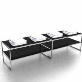 Sistema de mesa de exhibición para tienda de ropa modelo 3d