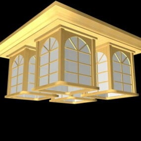 Club Square Style Ceiling Fixture 3d model
