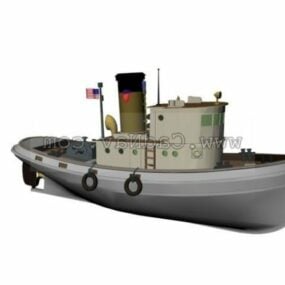 نموذج القارب الخشبي السريع ثلاثي الأبعاد