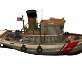 Statek wodny statku amerykańskiej straży przybrzeżnej Model 3D