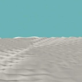 Modello 3d della spiaggia costiera del paesaggio