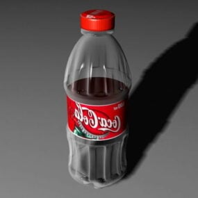 コカ・コーラのペットボトルを飲む3Dモデル