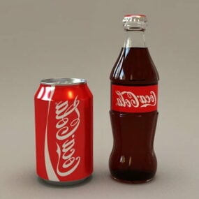 कोका-कोला बोतल कैन 3डी मॉडल पियें
