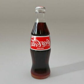 Uống mô hình chai thủy tinh Coca Cola 3d