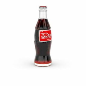 Model 3D szklanej butelki Coca Coli