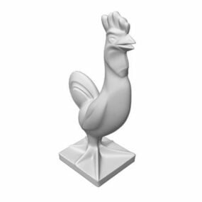 Animal Cock Statue 3d model