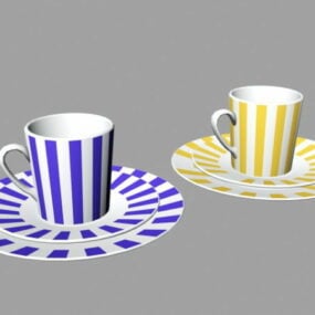 Kitchen Coffee Mug With Saucer 3d model