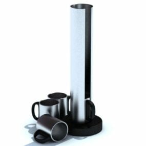 Køkken kaffekrusholder 3d model