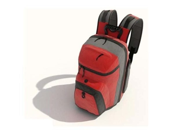 Blue School Backpack 3d model - CadNav