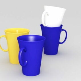 Kitchen Colored Coffee Mug Sets 3d model