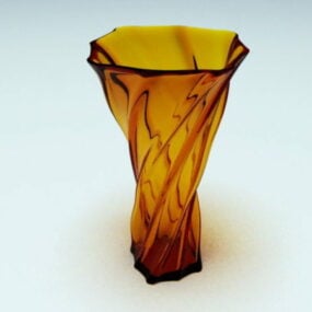 Home Gekleurde Glazen Vaas Decoratie 3D-model