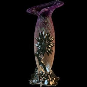 装饰吹制玻璃花瓶3d模型