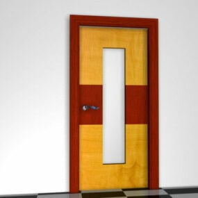 Diseño de puerta de casa interior colorido modelo 3d
