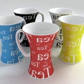 Kitchen Colorful Mugs 3d model