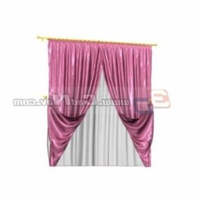 Colorful Sheer Window Curtain 3d model
