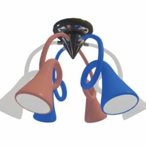 3D-модель кольорових стельових світильників