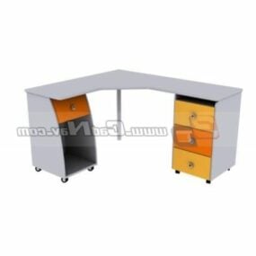 Colorful Kids Study Table 3d model
