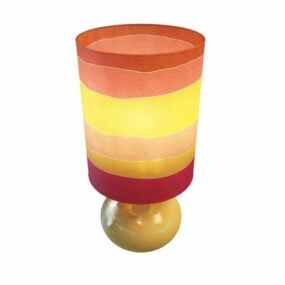 Colorful Shade Style Table Lamp 3d model
