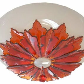 Coloured Glaze Shade Home Ceiling Light 3d model