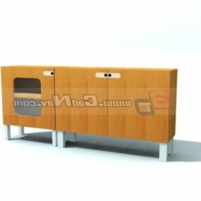 Combination Lower Filing Cabinet 3d model