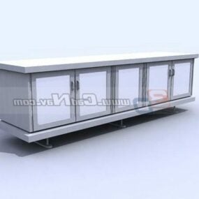 Beyaz Alt Dolap Mutfak Mobilyası 3d model