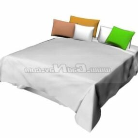 Furniture Comfy Bed Pillows Set 3d model