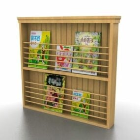 Supermarket Comic Book Display Rack 3d model