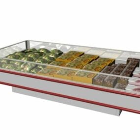 超市食品水果展示柜3d模型