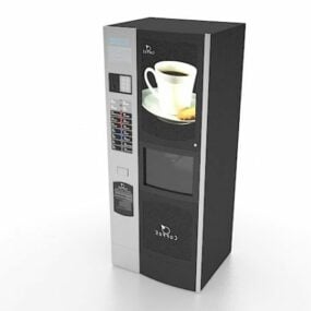 Modelo 3d de equipamento comercial de venda automática de café