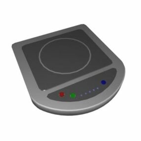 3д модель индукционной плиты для коммерческой кухни