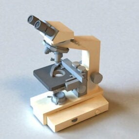 مدل سه بعدی میکروسکوپ مرکب بیمارستانی