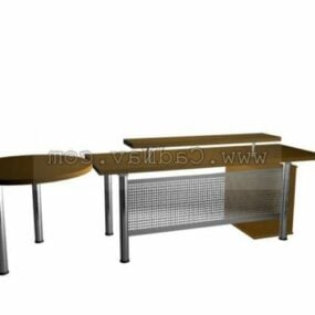 Modelo 3D de design de móveis para mesas de computador modernas