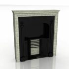 Simple Design Concrete Fireplace