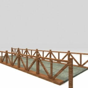 Model 3D zewnętrznego mostu betonowego