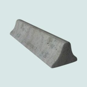 3d модель дорожнього бетонного огорожі