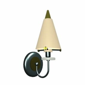 3д модель антикварного конусного настенного светильника