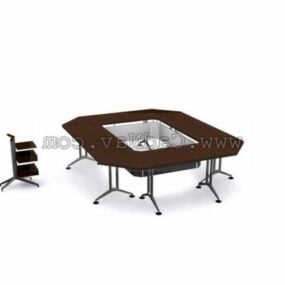 Home Furniture Conference Table And Chair 3d model