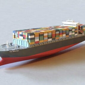 مدل سه بعدی کشتی کانتینری