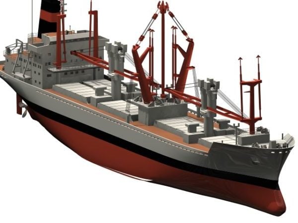 Watercraft Container Cargo Ship Free 3d Model Max Vray