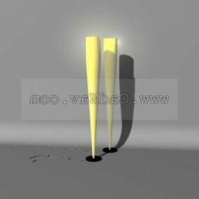 Rohový design stojací lampy 3D model