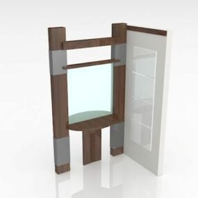 L Shape Room Divider 3D-malli