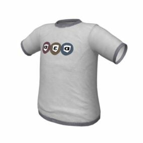 Bomuld T-shirt tøj til mænd 3d model