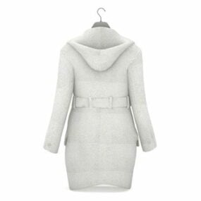 Trench-coat en coton à la mode modèle 3D