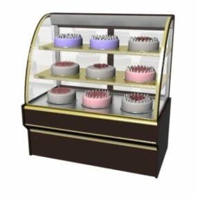 Supermarket Counter Top Cake Showcase 3d model