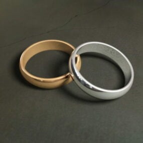 טבעת אמרלד זהב דגם תלת מימד