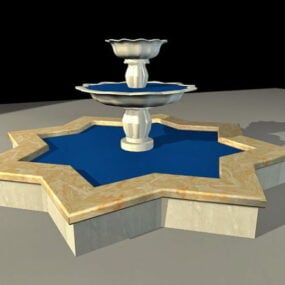 Landscape Fountain Three Levels 3d model