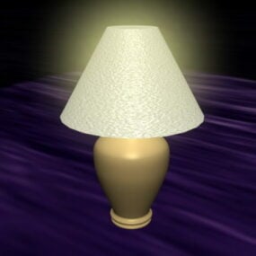 Cream Shade Ceramic Table Lamp 3d model